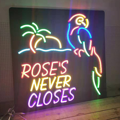 Black Backing LED Neon Sign